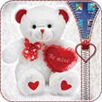 teddy bear zipper lock android application logo